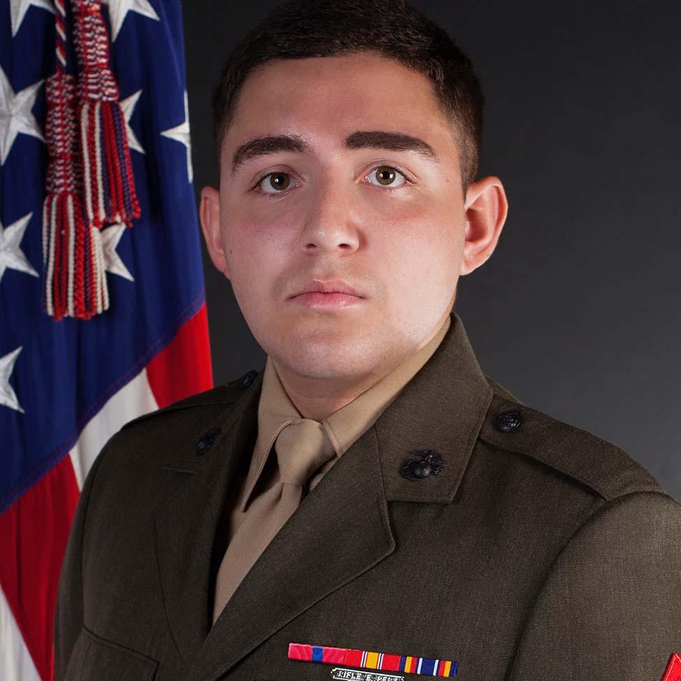 Nicholas Lotto, current Pace student, poses in uniform