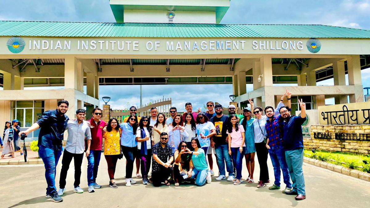 Group of Lubin students at Indian Institute of Management (IIM)-Shillong's Graduate International Week in Summer 2023