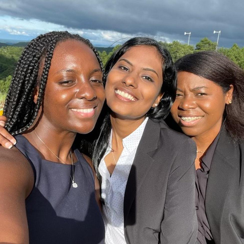 Three Pace Lubin female students at Indian Institute of Management (IIM)-Shillong's Graduate International Week in Summer 2023