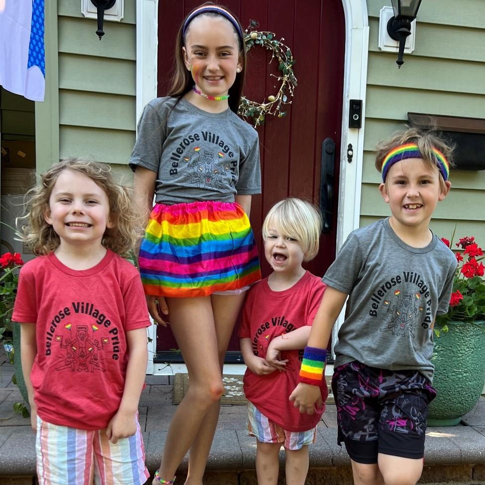 Elisabeth Haub School of Law at Pace University Executive Director of Communications Jessica Dubuss's children pictured in front of a house