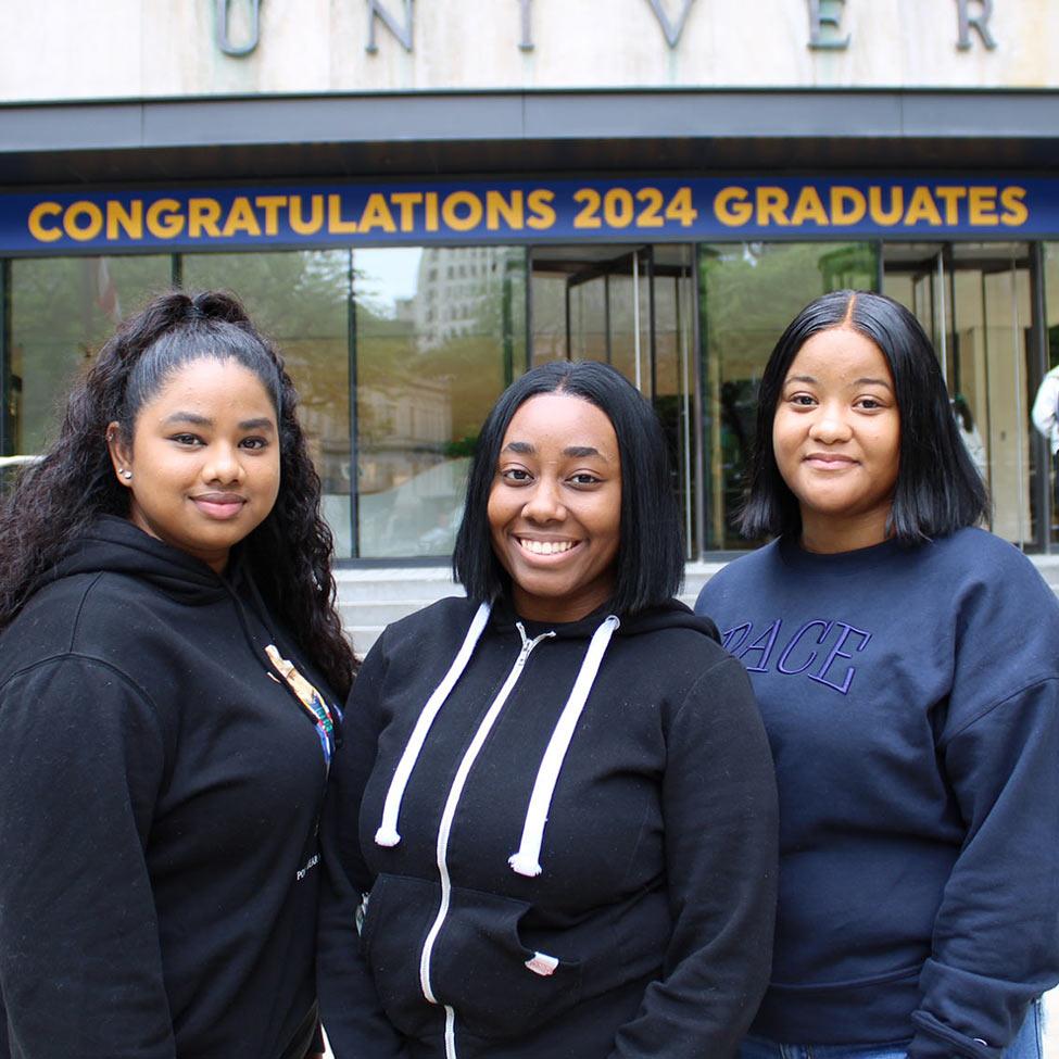 CHP students Nisha Troupe, Anjienna Lowtan, and Danielle Hanson