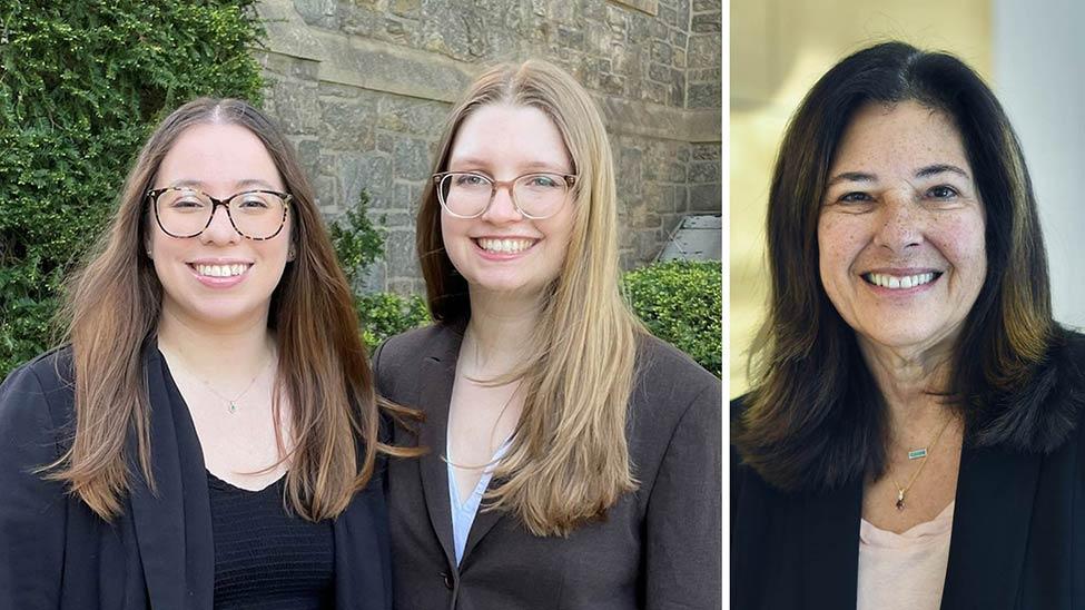 Elisabeth Haub School of Law Professor Michelle Simon involved two students, Julie Ficks ’24 and Rianna Iorillo ’24