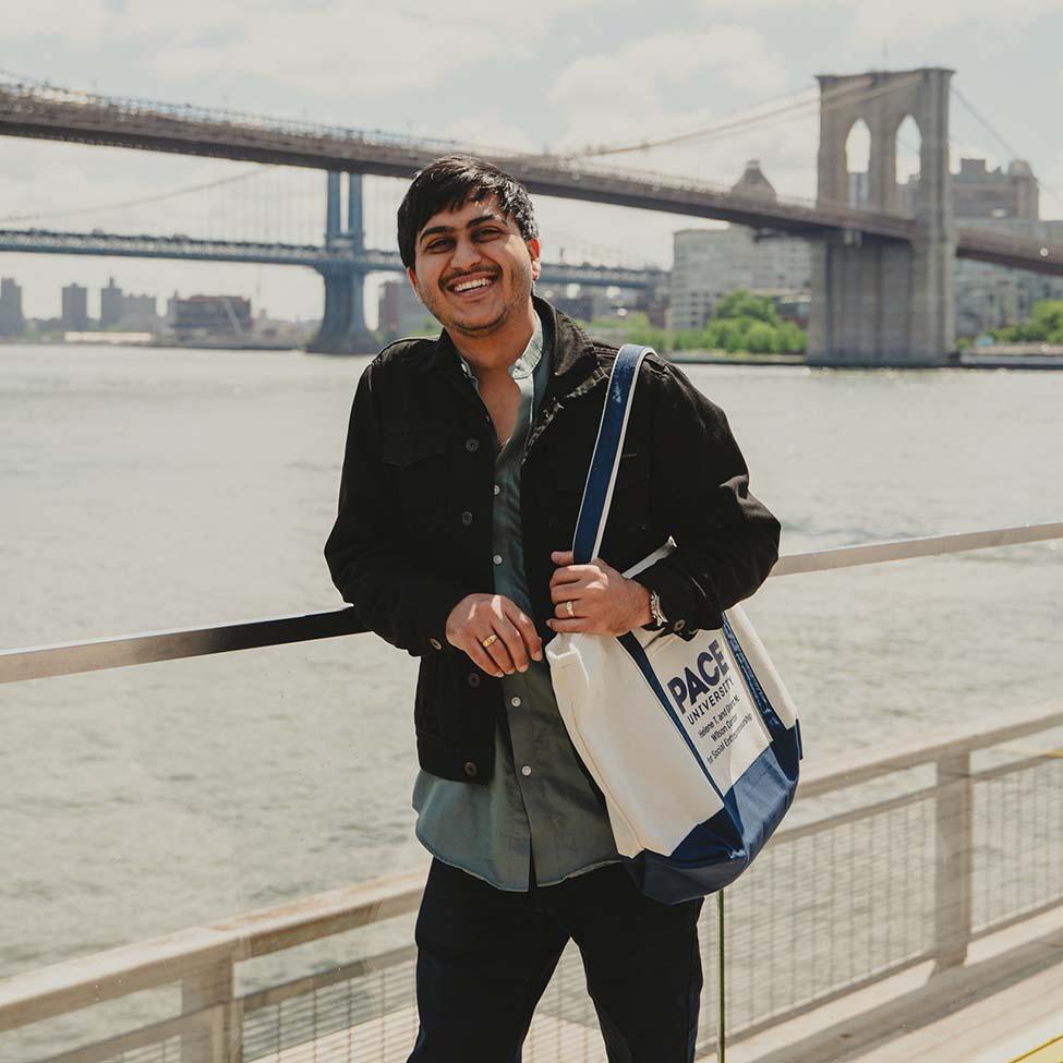 Ankit Sing Komal, summer intern for the Helene & Grant Wilson Center for Social Entrepreneurship at Pace University.