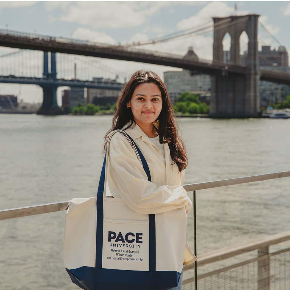 Madhavi Chandrawat, summer intern for the Helene & Grant Wilson Center for Social Entrepreneurship at Pace University.