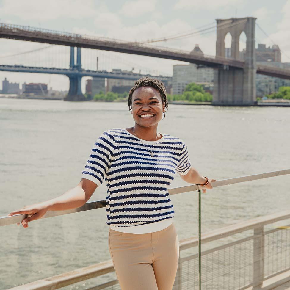 Zillah Tafirenyika, summer intern for the Helene & Grant Wilson Center for Social Entrepreneurship at Pace University.