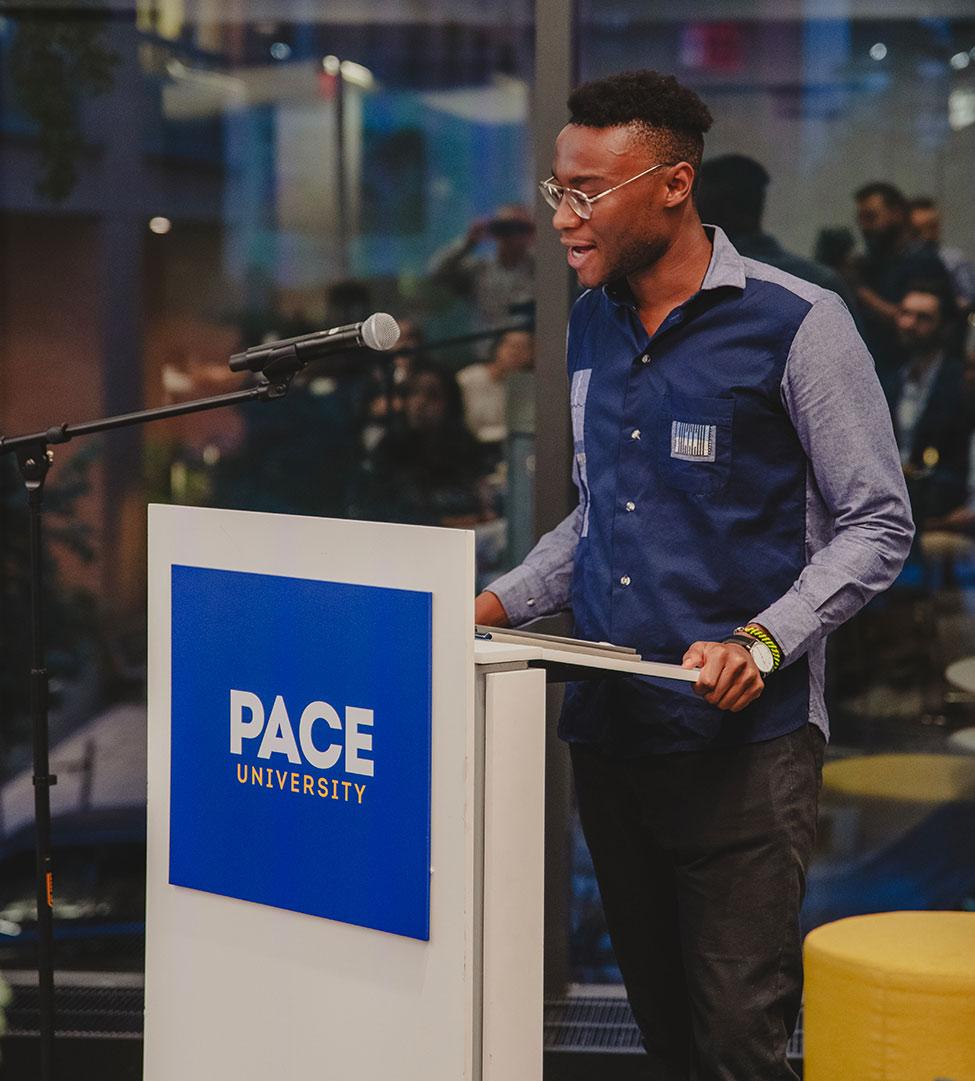 Pace University Public Administration student Maxwell Ankani.