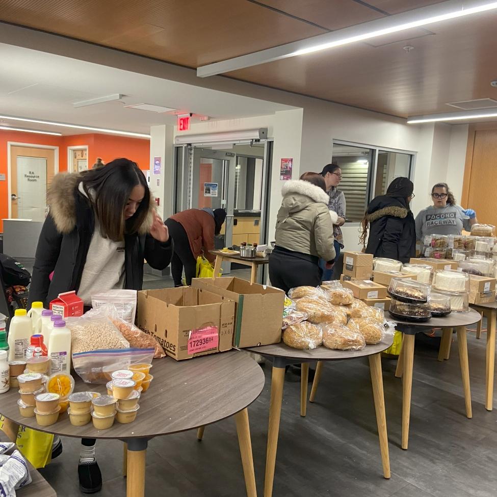 Food Pantry Pick Up on the Pace University campus in Pleasantville, NY.