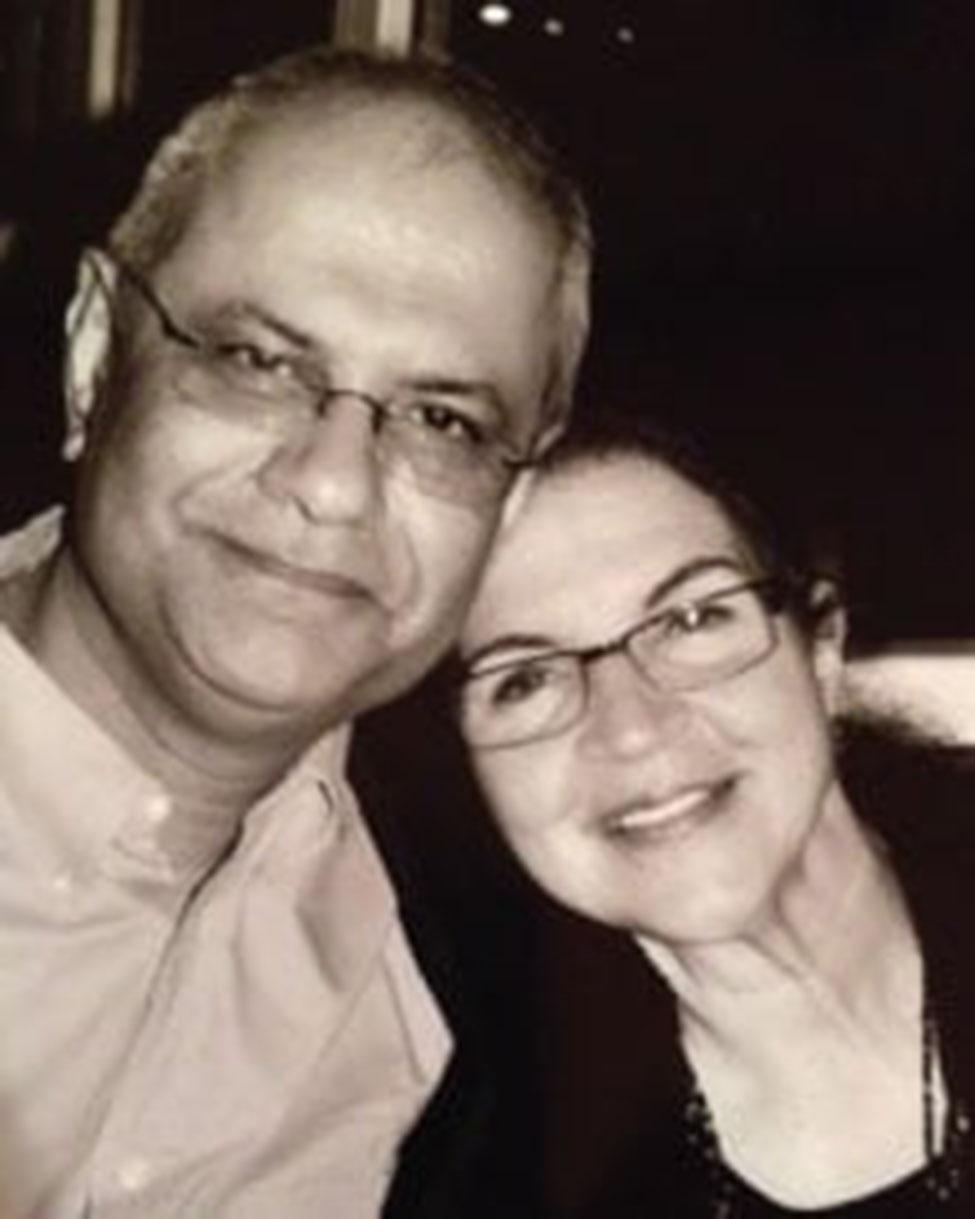 Pace University Lubin School of Business alumni Suneel Sajnani '85, '92 and Calli Planakis-Sajnani '88, in the 1980s