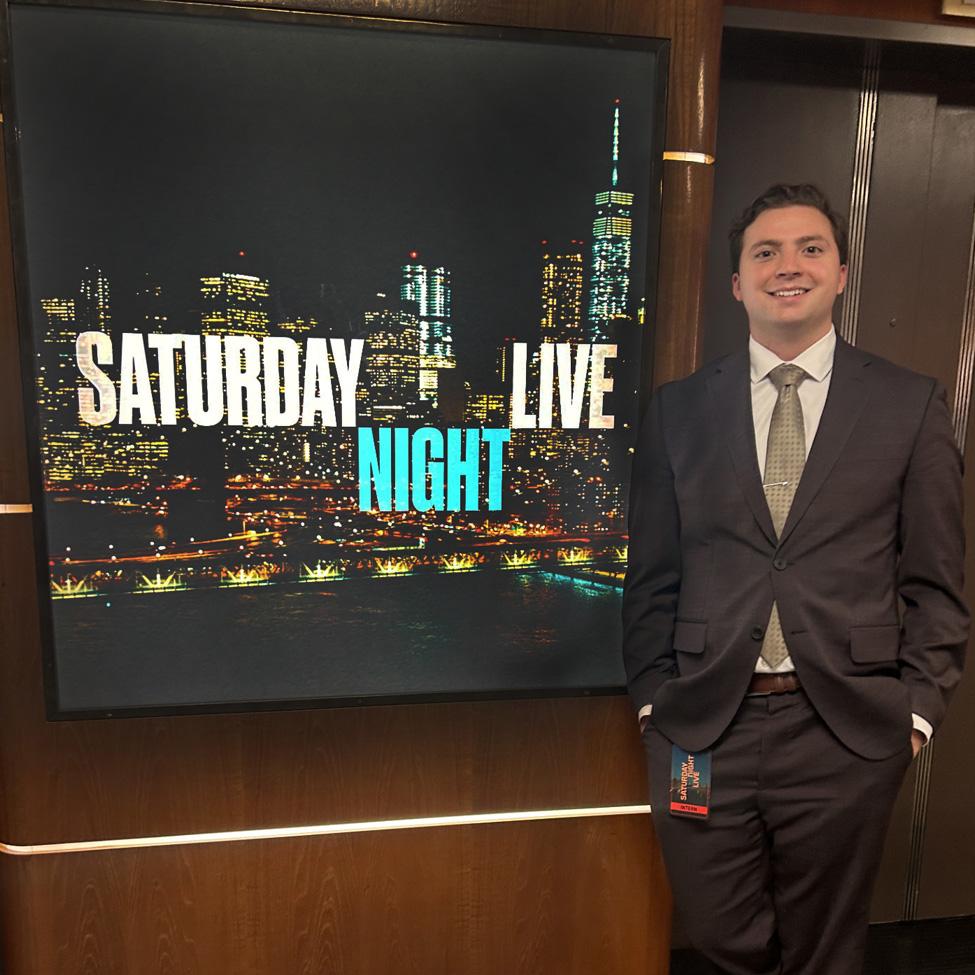 Pace University student Will Schmid at Saturday Night Live.