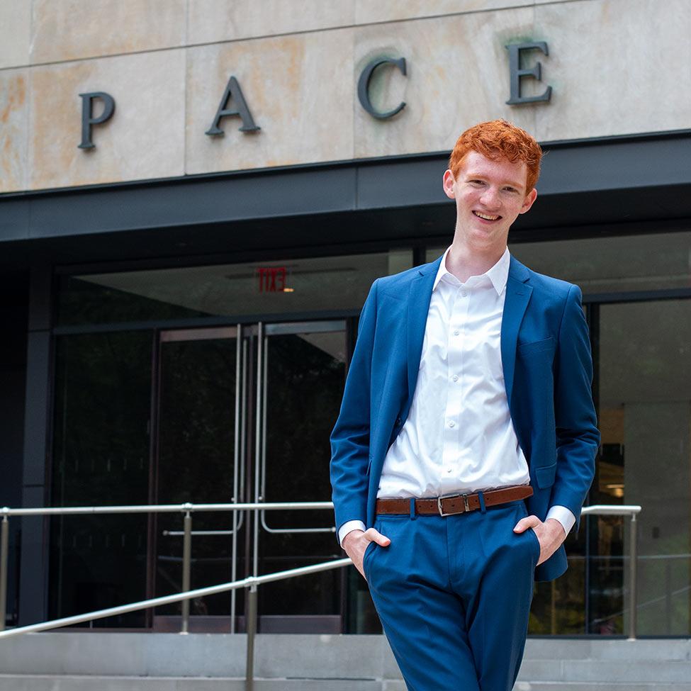 Mason Bray, student at Pace University's Lubin School of Business.