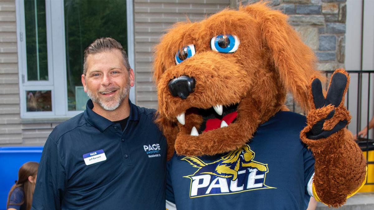 dean for students jeff barnett with t-bone