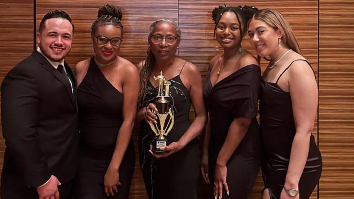 Pace BLSA Mock Trial team places first in 2022 Constance Baker Motley Mock Trial Competition - This year’s team included students Laura Felix, Nechelle Nicholas, Juan Rodriguez, and Naja Williams. Professor Betty Lewis coached the team.