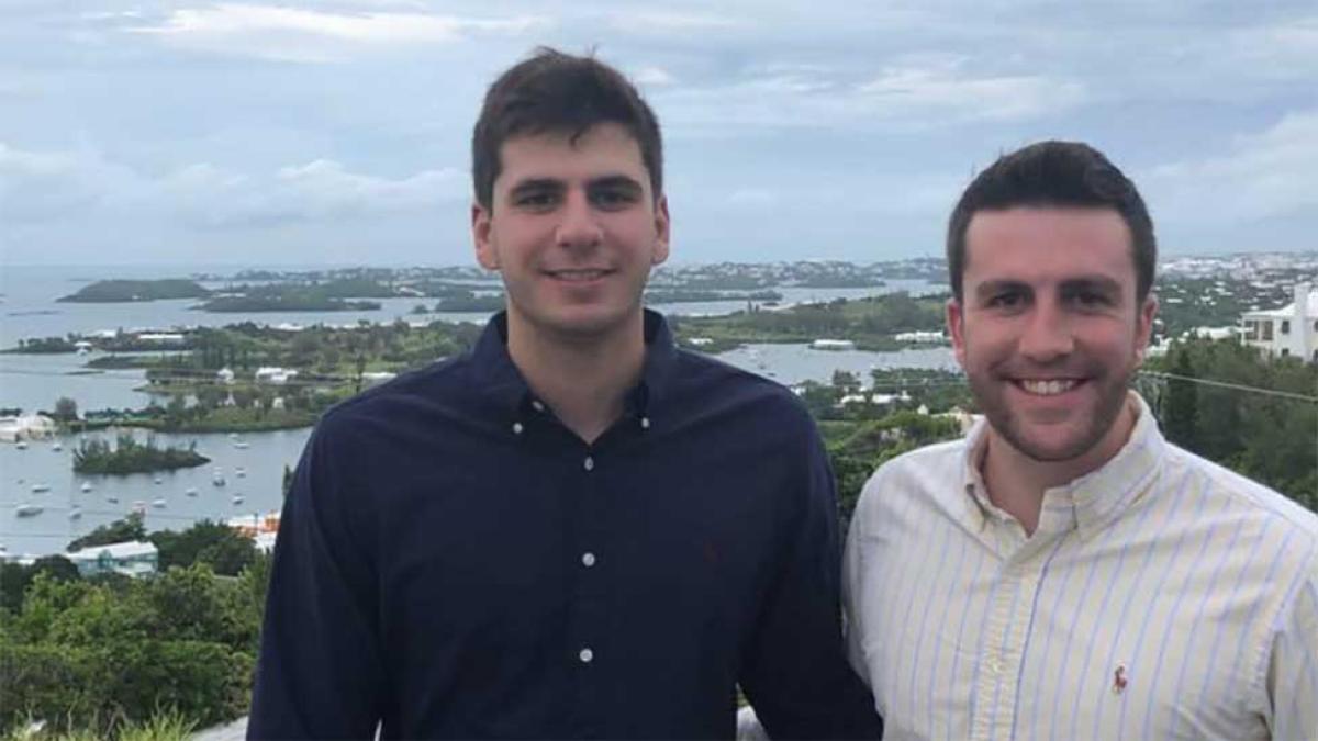 Brendan and Bryan Conway, Law school alumnus and student