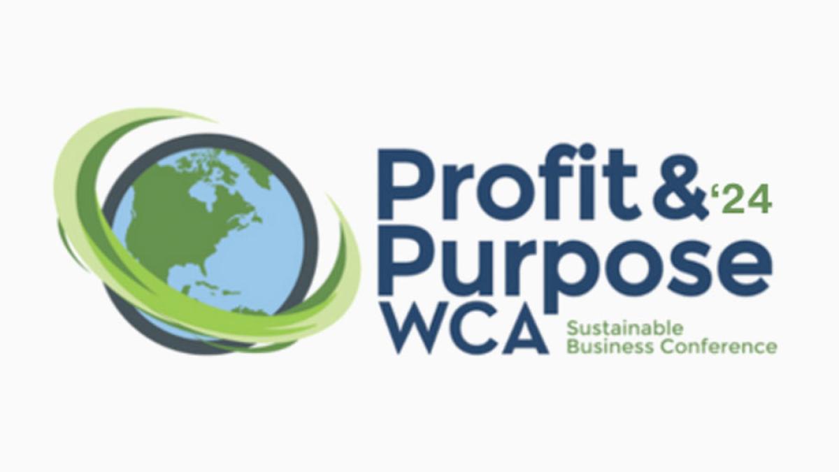 Profit and Purpose Blue and Green Logo with World Symbol