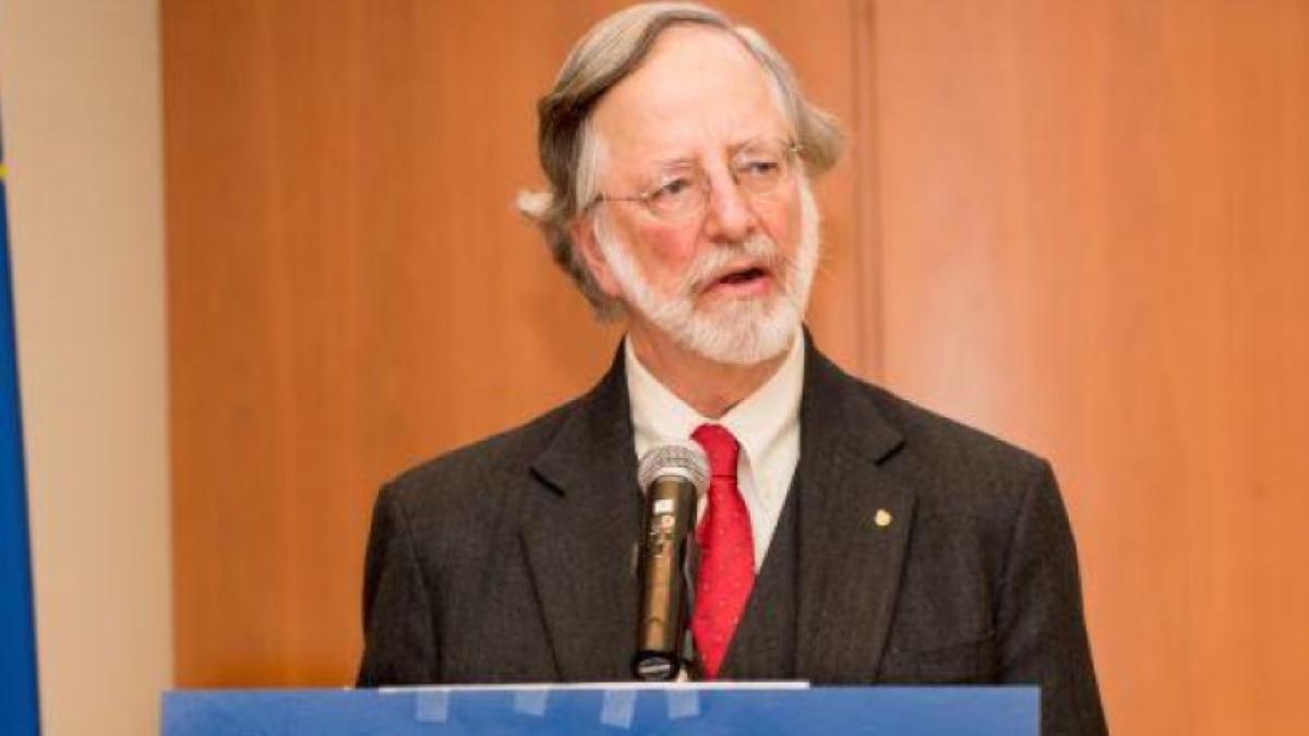 Professor Nicholas Robinson speaking, Elisabeth Haub School of Law at Pace University