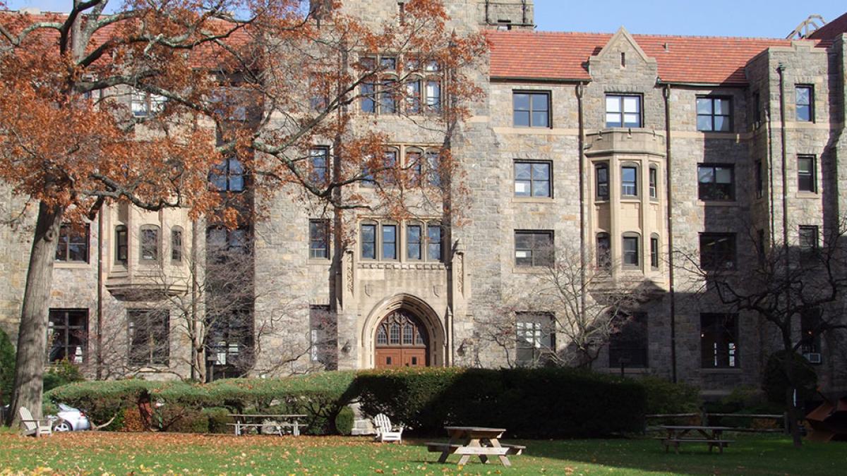 Elisabeth Haub School of Law Preston Hall in the fall.