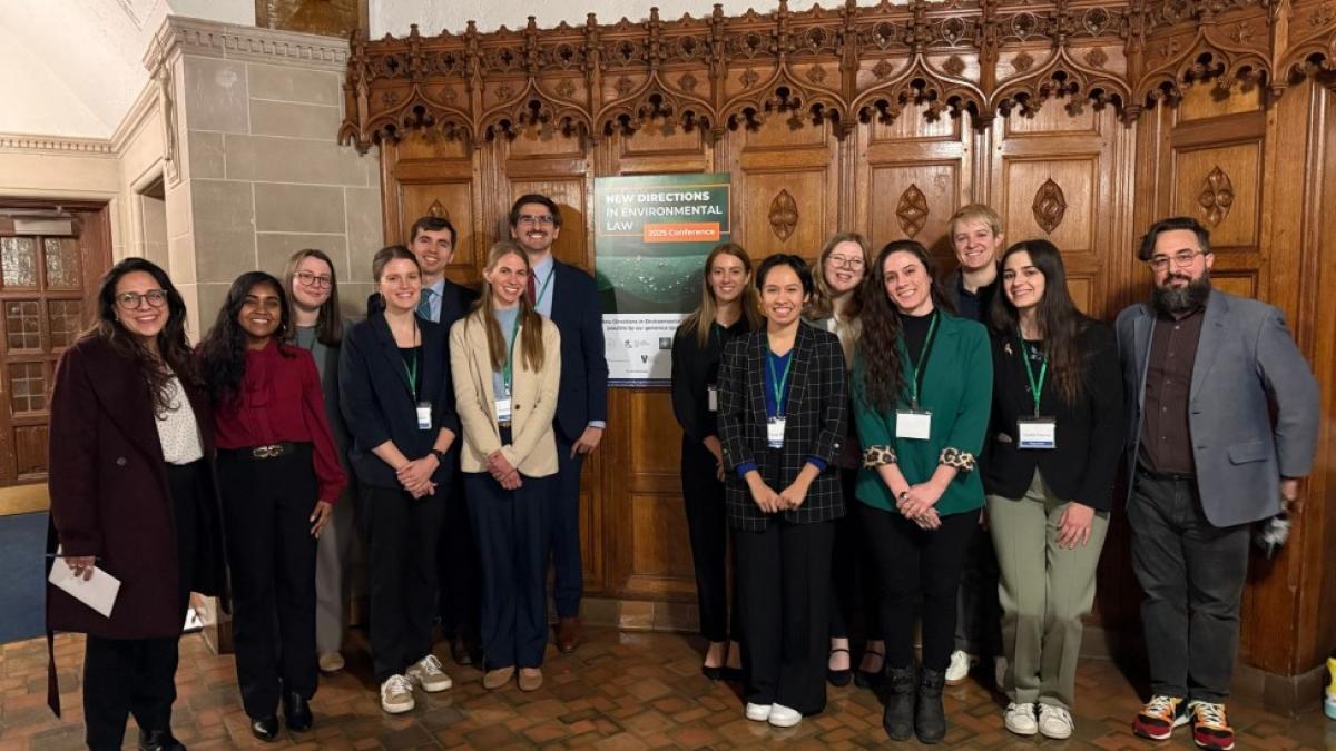 Elisabeth Haub School of Law at Pace University faculty, staff, students, pictured at the 2025 NDEL Conference held at Yale Law School