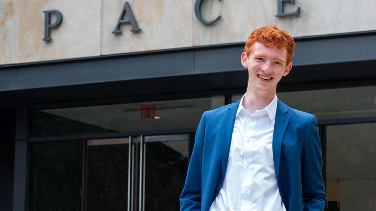 Mason Bray, student at Pace University's Lubin School of Business.