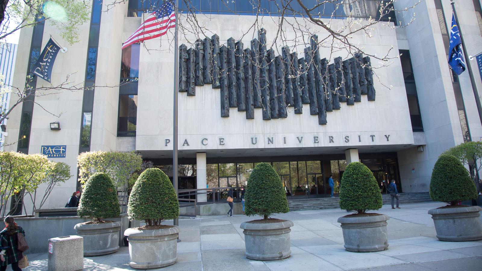 One Pace Plaza building on the New York City Campus of Pace University in Lower Manhattan
