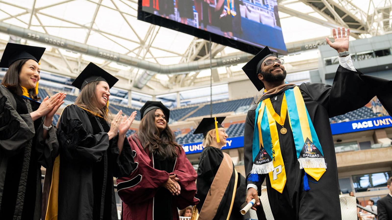 Alum Telfar Clemens Addresses Grads at 2023 Pace University