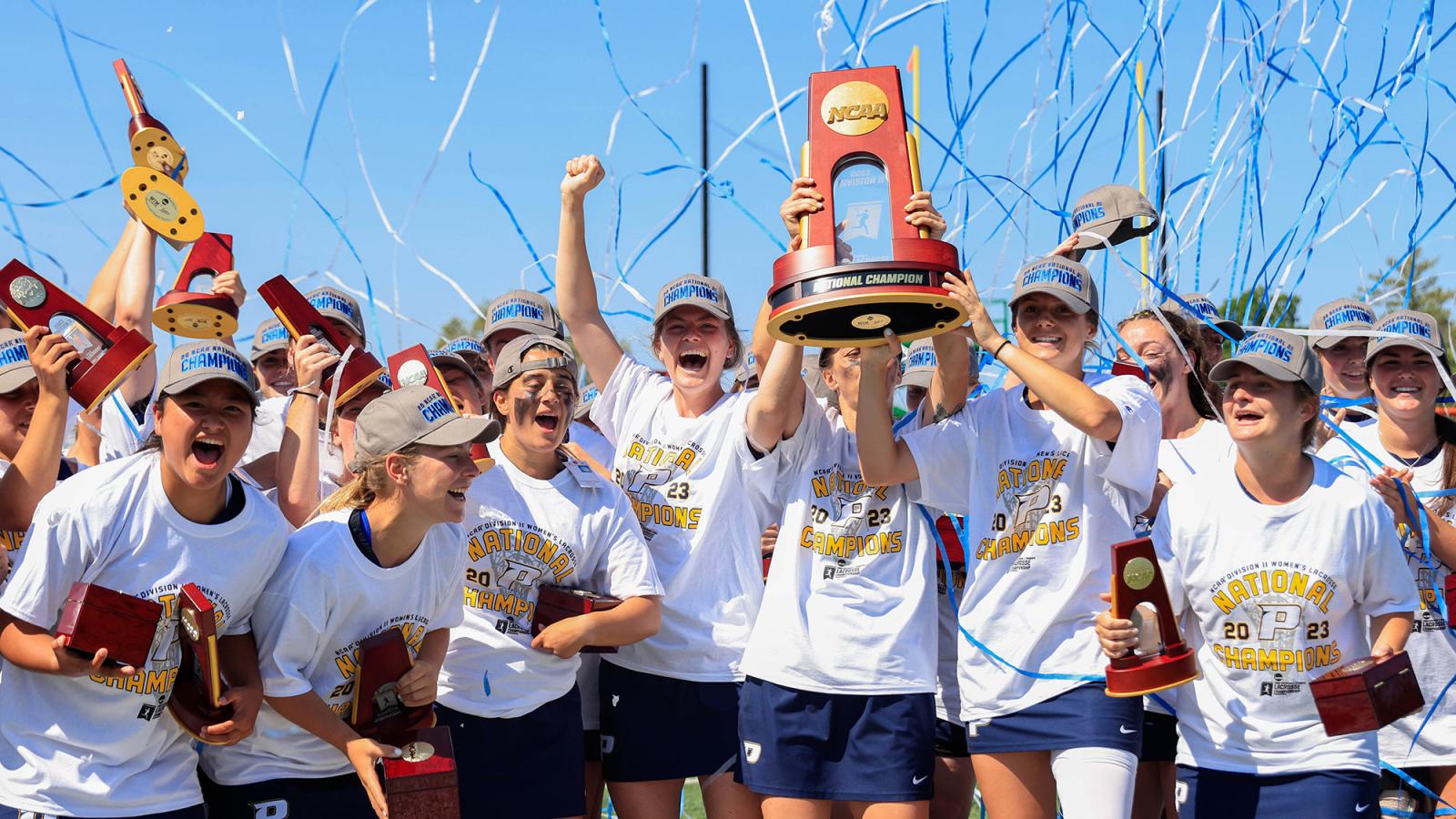 Pace University Women's Lacrosse Team Celebrating National Championship