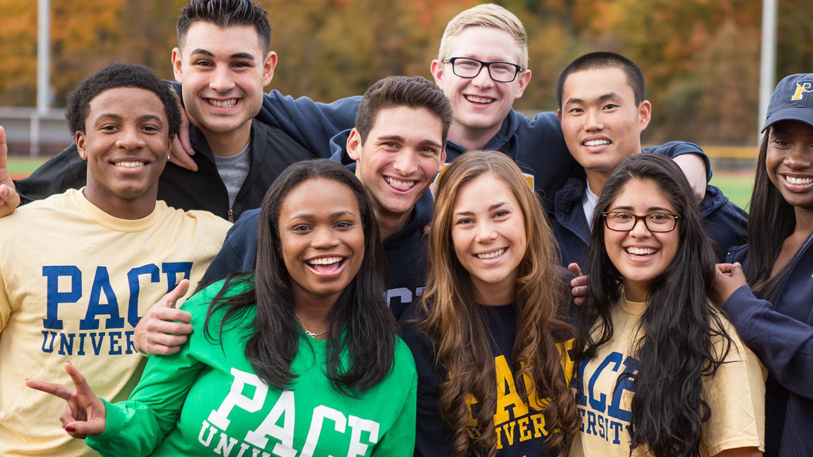 Pace students on the Pleasantville Campus