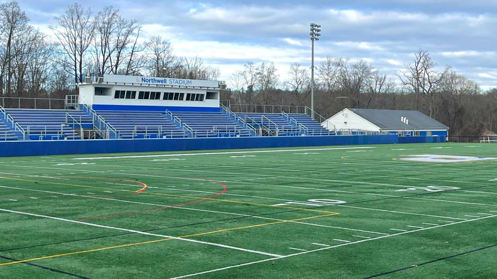 Landscape photo of Northwell Stadium on Pace's Westchester Campus 
