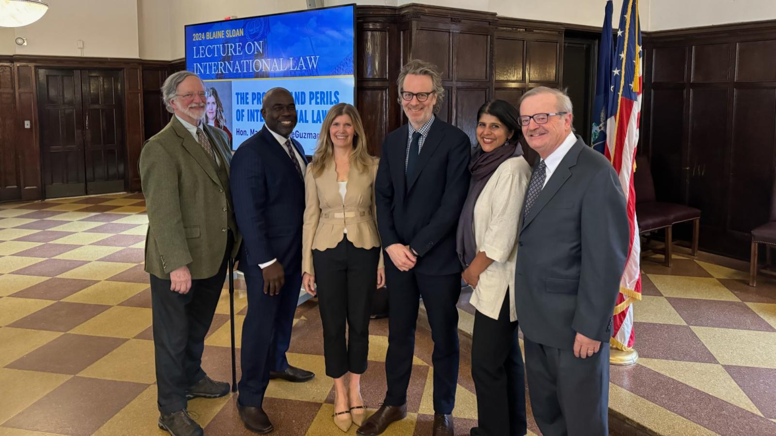 2024 Elisabeth Haub School of Law at Pace University group photo after the Blaine Sloan Lecture on International Law