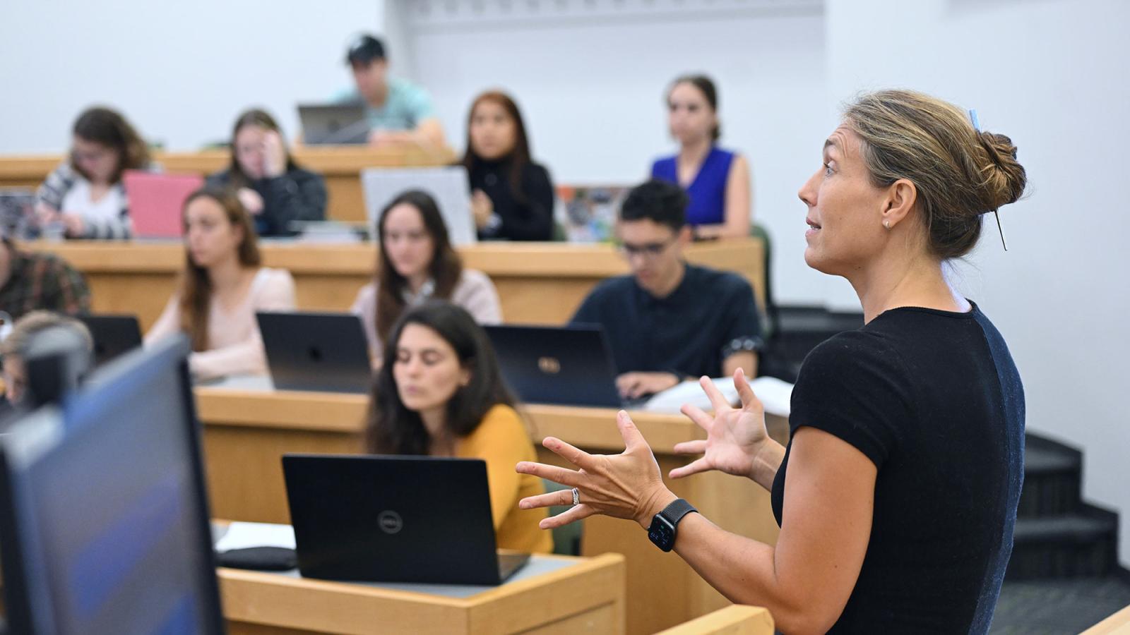 Elisabeth Haub School of Law Professor lecturing to students