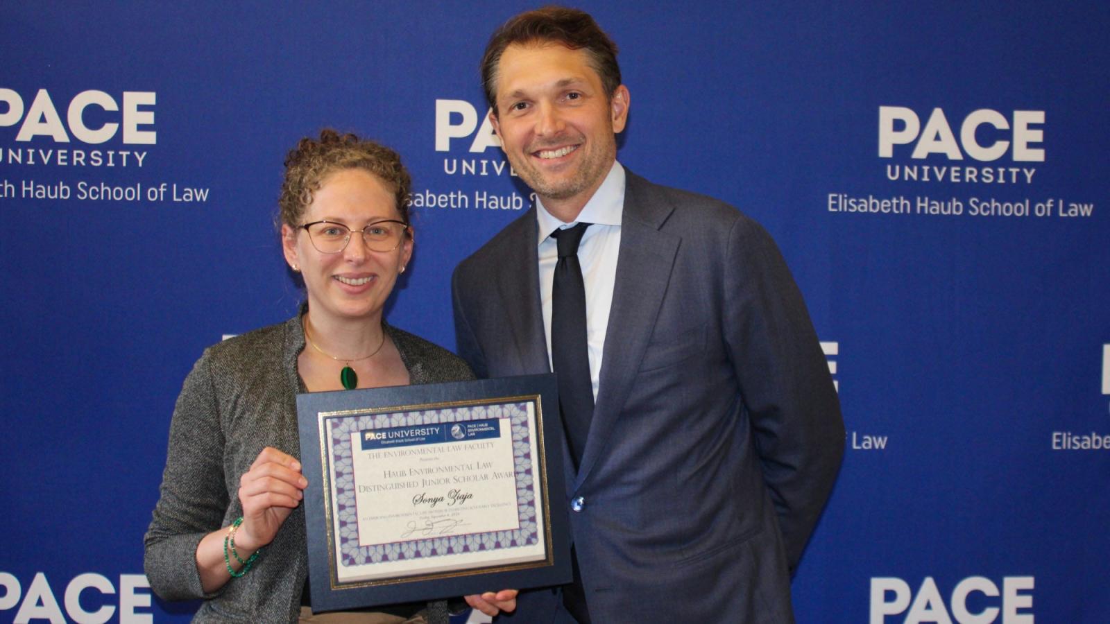 Elisabeth Haub School of Law at Pace University Professor Jason Czarnezki and Sonya Ziaja