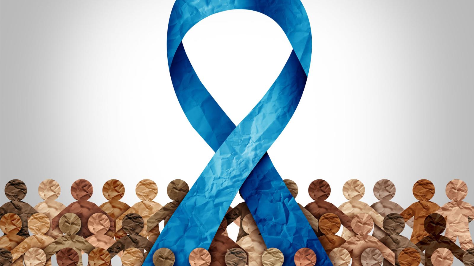 Human Trafficking awareness and global issue of exploitation of individuals for labor or commercial purposes to protect the rights and dignity of victims as a blue ribbon.