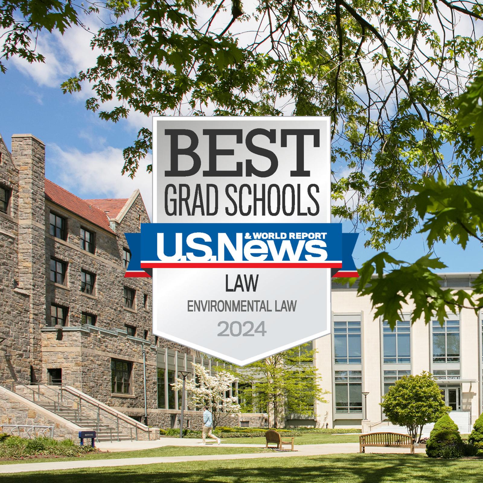 U.S. News Badge awarding Elisabeth Haub School of Law the number one environmental law program in the country