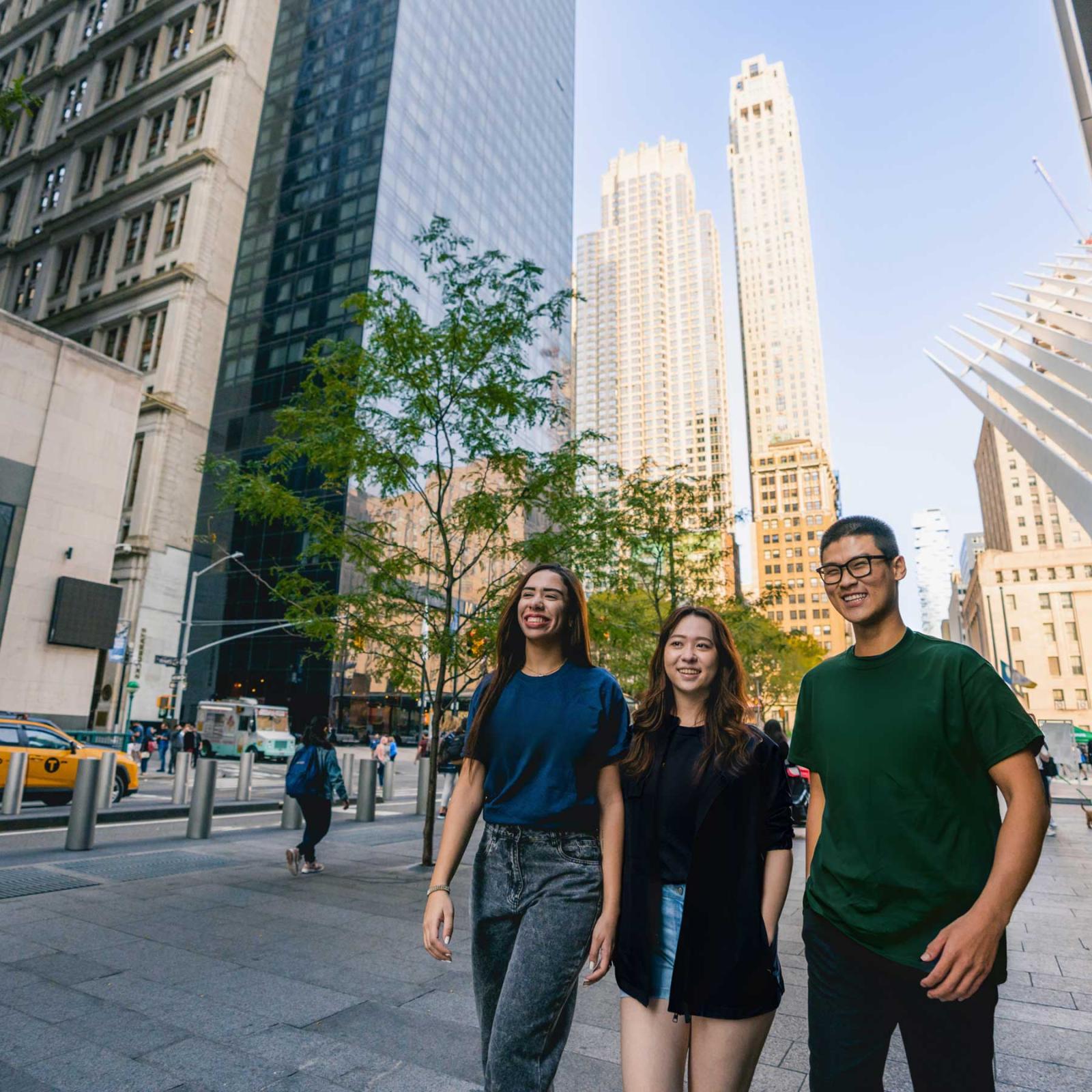 students near NYC campus